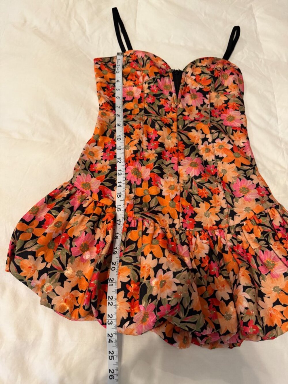 For Love & Lemons Floral Corset Mini Dress Size S - Picture 11 of 11